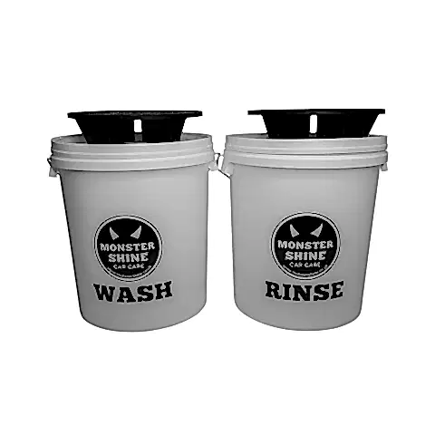 Monstershine Wash and Rinse Buckets  Grit Guards Kit - Monstershine Car  Care